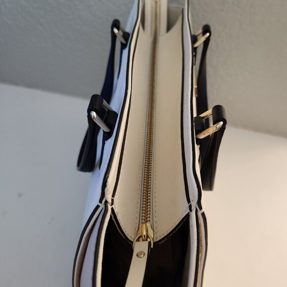 Like New Kate Spade Two-Tone Leather Shoulder Bag Satchel Purse - Picture 14 of 15